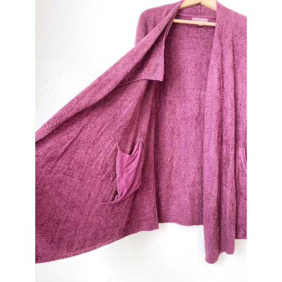 BAREFOOT DREAMS Cozychic Lite Island Wrap Cardigan in Burgundy Size XXS/XS - Picture 7 of 10
